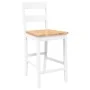 Bar stools 2 units solid white rubber wood by , Kitchen stools - Ref: Foro24-4102560, Price: 134,76 €, Discount: %
