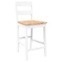 Barhocker 2 Stück Massivholz Weiß Gummi von , Küchenhocker - Ref: Foro24-4102560, Preis: 134,76 €, Rabatt: %