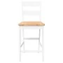 Bar stools 2 units solid white rubber wood by , Kitchen stools - Ref: Foro24-4102560, Price: 134,76 €, Discount: %