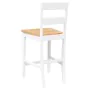 Barhocker 2 Stück Massivholz Weiß Gummi von , Küchenhocker - Ref: Foro24-4102560, Preis: 134,76 €, Rabatt: %