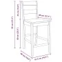 Bar stools 2 units solid white rubber wood by , Kitchen stools - Ref: Foro24-4102560, Price: 134,76 €, Discount: %