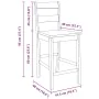 Barhocker 2 Stück Massivholz Weiß Gummi von , Küchenhocker - Ref: Foro24-4102560, Preis: 134,76 €, Rabatt: %