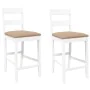 Barhocker mit 2 Stück massiven weißen Gummiholz-Sitzkissen. von , Küchenhocker - Ref: Foro24-4102562, Preis: 135,16 €, Rabatt: %