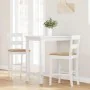 Barhocker mit 2 Stück massiven weißen Gummiholz-Sitzkissen. von , Küchenhocker - Ref: Foro24-4102562, Preis: 135,16 €, Rabatt: %