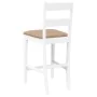 Barhocker mit 2 Stück massiven weißen Gummiholz-Sitzkissen. von , Küchenhocker - Ref: Foro24-4102562, Preis: 135,16 €, Rabatt: %
