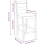 Barhocker mit 2 Stück massiven weißen Gummiholz-Sitzkissen. von , Küchenhocker - Ref: Foro24-4102562, Preis: 135,16 €, Rabatt: %