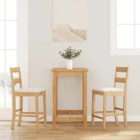 Barhocker mit 2 Sitzkissen aus massivem Naturkautschukholz von , Küchenhocker - Ref: Foro24-4102557, Preis: 135,16 €, Rabatt: %