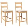 Bar stools with 2 solid natural rubber wood cushions by , Kitchen stools - Ref: Foro24-4102557, Price: 135,16 €, Discount: %