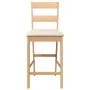 Taburetes de bar con cojines 2 uds madera maciza natural caucho de , Taburetes de cocina - Ref: Foro24-4102557, Precio: 135,2...