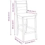 Bar stools with 2 solid natural rubber wood cushions by , Kitchen stools - Ref: Foro24-4102557, Price: 135,16 €, Discount: %