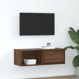 TV-Möbel aus braunem Eichenfurnierholz, 80x31x25,5 cm. von , TV-Möbel - Ref: Foro24-861466, Preis: 44,36 €, Rabatt: %