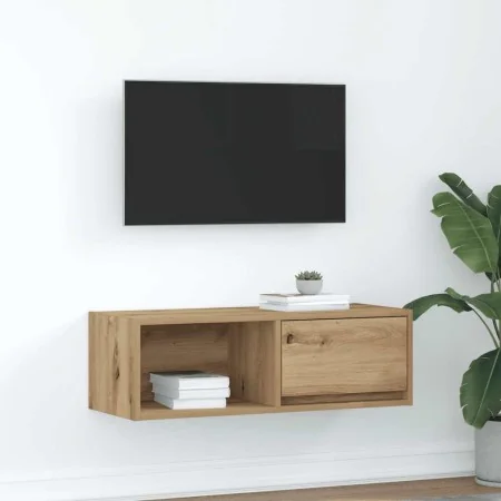 TV-Möbel aus Eichen-Ingenieurholz, handgefertigt, 80x31x25,5 cm. von , TV-Möbel - Ref: Foro24-861470, Preis: 48,25 €, Rabatt: %
