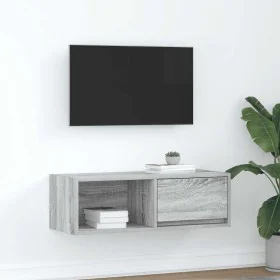 TV-Möbel aus Sonoma-Grau mit einer Größe von 80x31x25,5 cm. von , TV-Möbel - Ref: Foro24-861464, Preis: 44,36 €, Rabatt: %
