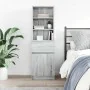 Gray Sonoma bedside table 39x35x125 cm engineered wood by , Nightstands - Ref: Foro24-861315, Price: 77,65 €, Discount: %