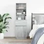 Nachttisch in Sonoma-Grau 39x35x125 cm aus Ingenieurholz von , Nachttische - Ref: Foro24-861315, Preis: 77,65 €, Rabatt: %