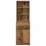 Bedside table made of antique wood 39x35x125cm. Engineered wood. by , Nightstands - Ref: Foro24-861317, Price: 69,82 €, Disco...