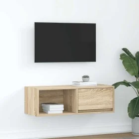 Sonoma oak TV stand 80x31x25.5 cm Engineered wood by , TV Furniture - Ref: Foro24-861458, Price: 43,21 €, Discount: %