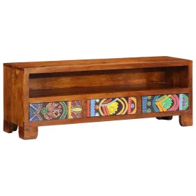 Multicolored TV Stand 110x30x40 cm Solid Acacia Wood by , CD and DVD storage - Ref: Foro24-4016502, Price: 187,83 €, Discount: %