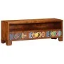 Multicolored TV Stand 110x30x40 cm Solid Acacia Wood by , CD and DVD storage - Ref: Foro24-4016502, Price: 187,83 €, Discount: %