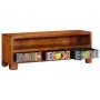 Multicolored TV Stand 110x30x40 cm Solid Acacia Wood by , CD and DVD storage - Ref: Foro24-4016502, Price: 187,83 €, Discount: %