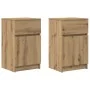 Bedside tables 2 units engineered wood oak artisian 39x35x65cm by , Nightstands - Ref: Foro24-861336, Price: 88,81 €, Discoun...