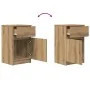 Bedside tables 2 units engineered wood oak artisian 39x35x65cm by , Nightstands - Ref: Foro24-861336, Price: 88,81 €, Discoun...