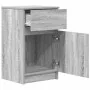 Mesilla de noche gris Sonoma 39x35x65 cm madera de ingeniería de , Mesitas de noche - Ref: Foro24-861329, Precio: 51,93 €, De...