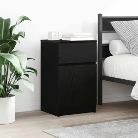 2 black engineered wood nightstands 39x35x65 cm by , Nightstands - Ref: Foro24-861322, Price: 95,61 €, Discount: %