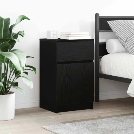 Mesillas de noche 2 uds. Madera de ingeniería negra 39x35x65 cm de , Mesitas de noche - Ref: Foro24-861322, Precio: 95,60 €, ...