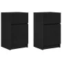 Mesillas de noche 2 uds. Madera de ingeniería negra 39x35x65 cm de , Mesitas de noche - Ref: Foro24-861322, Precio: 95,60 €, ...