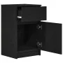 Mesillas de noche 2 uds. Madera de ingeniería negra 39x35x65 cm de , Mesitas de noche - Ref: Foro24-861322, Precio: 95,60 €, ...