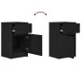 Mesillas de noche 2 uds. Madera de ingeniería negra 39x35x65 cm de , Mesitas de noche - Ref: Foro24-861322, Precio: 95,60 €, ...
