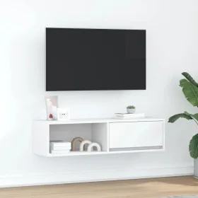 Mueble de TV blanco 100x31x25,5 cm madera de ingeniería de , Muebles TV - Ref: Foro24-861472, Precio: 55,33 €, Descuento: %