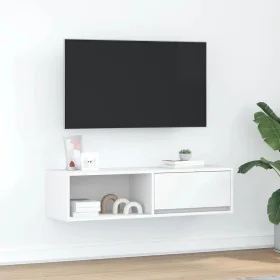 Weißes TV-Möbel 100x31x25,5 cm aus Ingenieurholz von , TV-Möbel - Ref: Foro24-861472, Preis: 55,33 €, Rabatt: %