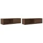 TV furniture 2 units Brown Oak 100x31x25.5cm Engineered Wood by , TV Furniture - Ref: Foro24-861485, Price: 94,48 €, Discount: %