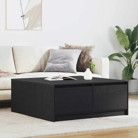 Black oak coffee table with drawers 100x100x40 cm by , Coffee table - Ref: Foro24-3328400, Price: 177,05 €, Discount: %