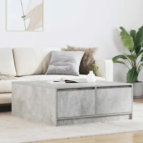 Center table with concrete gray drawers 100x100x40 cm by , Coffee table - Ref: Foro24-3328402, Price: 165,33 €, Discount: %