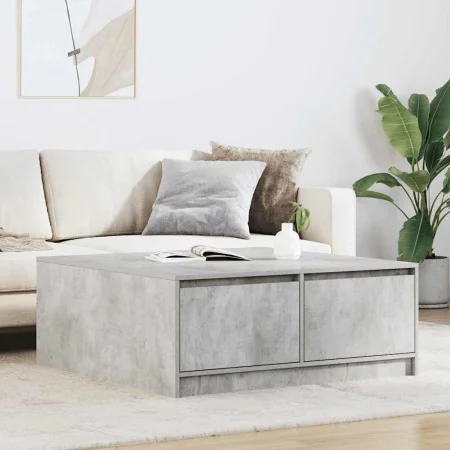 Center table with concrete gray drawers 100x100x40 cm by , Coffee table - Ref: Foro24-3328402, Price: 165,33 €, Discount: %