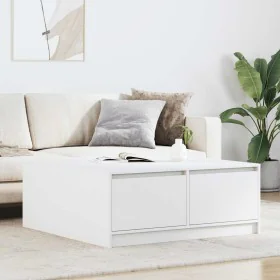 Weißer Couchtisch mit Schubladen 100x100x40 cm von , Couchtisch - Ref: Foro24-3328399, Preis: 150,83 €, Rabatt: %