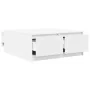 Mesa de centro con cajones blanca 100x100x40 cm de , Mesas de centro - Ref: Foro24-3328399, Precio: 150,83 €, Descuento: %