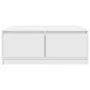 Mesa de centro con cajones blanca 100x100x40 cm de , Mesas de centro - Ref: Foro24-3328399, Precio: 150,83 €, Descuento: %