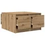 Handcrafted oak coffee table with drawers 70.5x70x40 cm by , Coffee table - Ref: Foro24-3328416, Price: 119,20 €, Discount: %