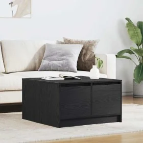 Black oak coffee table with drawers 70.5x70x40 cm by , Coffee table - Ref: Foro24-3328409, Price: 107,63 €, Discount: %