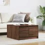 Center table with brown oak drawers 70.5x70x40 cm by , Coffee table - Ref: Foro24-3328414, Price: 105,10 €, Discount: %
