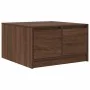 Center table with brown oak drawers 70.5x70x40 cm by , Coffee table - Ref: Foro24-3328414, Price: 105,10 €, Discount: %
