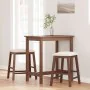 Sillas de bar con cojines 2 uds madera maciza marrón caucho de , Taburetes de cocina - Ref: Foro24-4102576, Precio: 105,32 €,...