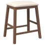 Sillas de bar con cojines 2 uds madera maciza marrón caucho de , Taburetes de cocina - Ref: Foro24-4102576, Precio: 105,32 €,...