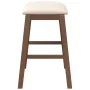 Sillas de bar con cojines 2 uds madera maciza marrón caucho de , Taburetes de cocina - Ref: Foro24-4102576, Precio: 105,32 €,...
