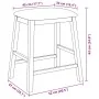 Barhocker mit 2 massiven braunen Gummiholzpolstern. von , Küchenhocker - Ref: Foro24-4102576, Preis: 105,32 €, Rabatt: %