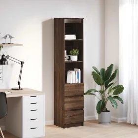 Hoher Eichenschrank in Braun 37,5x35x180 cm aus Ingenieurholz von , Sideboards - Ref: Foro24-861667, Preis: 98,01 €, Rabatt: %